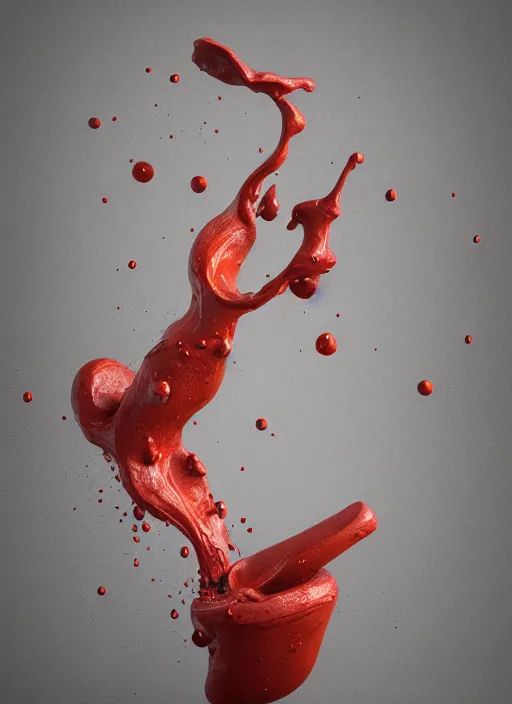 Image similar to strange surrealist detailed sculptural objects designed by Peter & Eva Moritz, modeled after splashing liquid falling in slow motion, photorealistic, 3d render, award winning render, unreal engine, octane render, studio lighting, 8k, hd