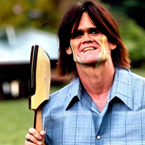 Image similar to jim carrey as wayne campbell on wayne ’ s world, movie still