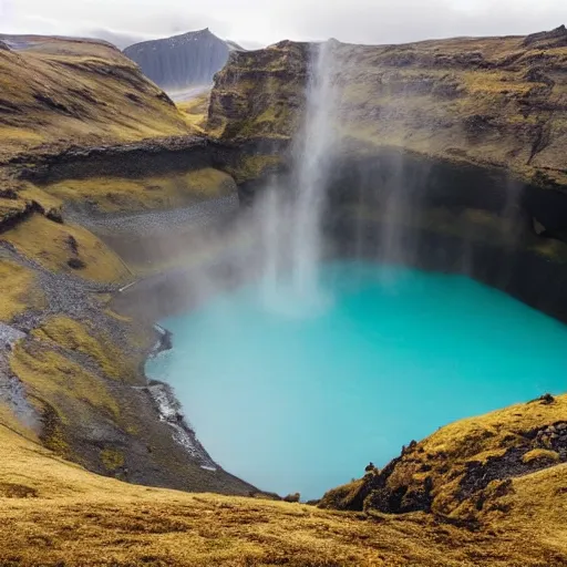 Image similar to a fjord in iceland