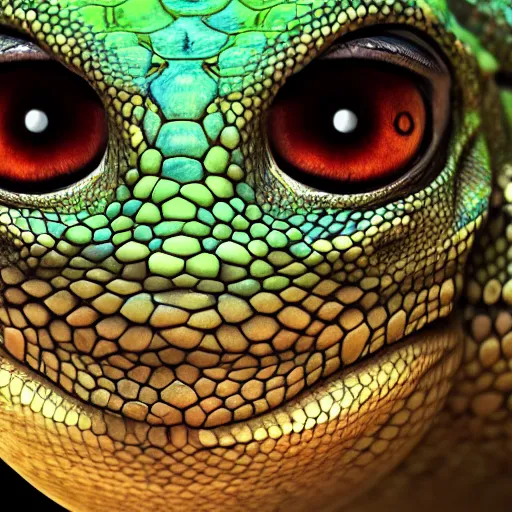 Image similar to a lizard - person, scales, photorealistic