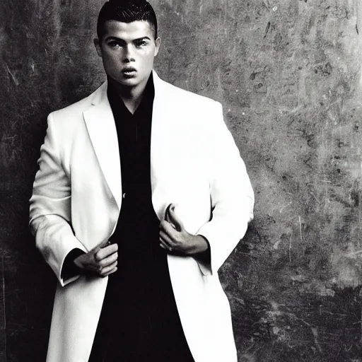 Image similar to ronaldo nazario portrait by mario testino, year 2 0 0 0