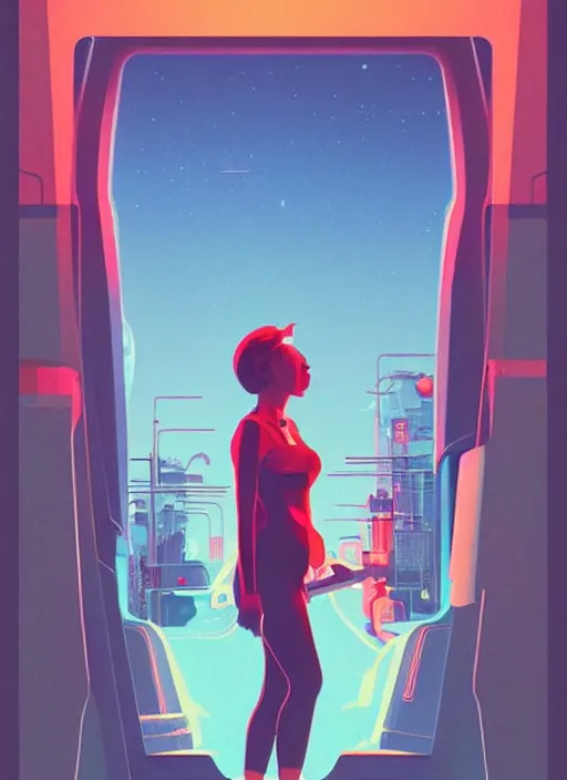 Image similar to poster art by james gilleard, cgsociety, retrofuturism, movie poster, poster art, concert poster