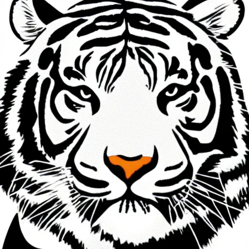 Image similar to simple tiger clip art cartoon
