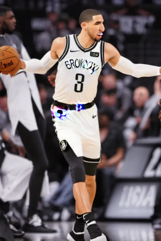 Image similar to jason tatum in a brooklyn nets uniform