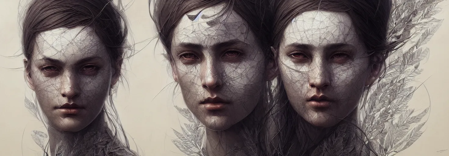 Prompt: gregoriy isakhanyan, with soft line, symmetrical patterns, in style marco mazzoni, greg rutkowski, artgerm