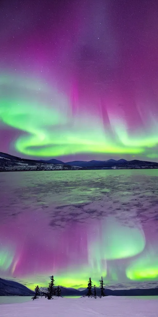 Image similar to Northern Lights over Baikal lake