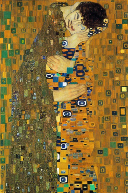 Image similar to iphone selfie by gustav klimt