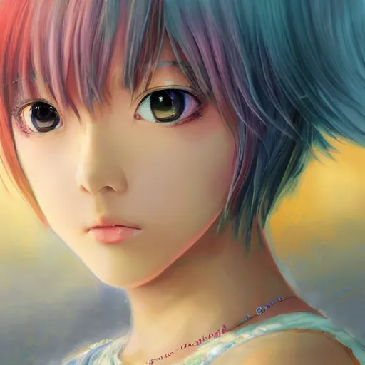 Image similar to dynamic composition, motion, ultra-detailed, incredibly detailed, a lot of details, amazing fine details and brush strokes, colorful and gentle palette, smooth, HD semirealistic anime CG concept art digital painting, watercolor oil painting of a young J-Pop idol, by a Japanese artist at ArtStation. Realistic artwork of a Japanese videogame, soft and harmonic colors.