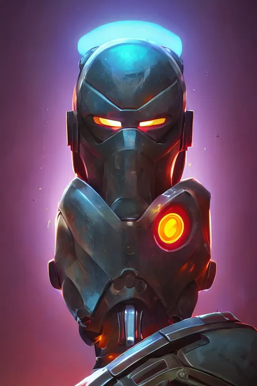 Image similar to epic mask helmet robot ninja portrait stylized as fornite style game design fanart by concept artist gervasio canda, behance hd by jesper ejsing, by rhads, makoto shinkai and lois van baarle, ilya kuvshinov, rossdraws global illumination radiating a glowing aura global illumination ray tracing hdr render in unreal engine 5