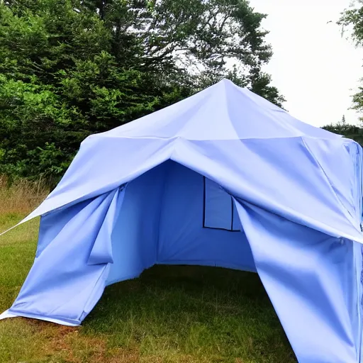 Prompt: a spray painted tent