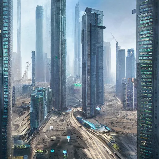 Prompt: Moscow, 2045, cyberpunk