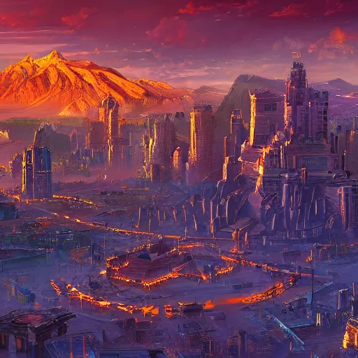 Image similar to the golden city of the gods by killian eng