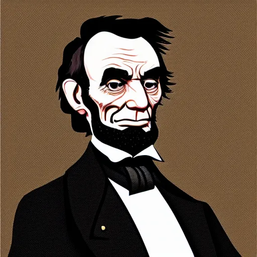 Prompt: portrait of abe lincoln in the style of clone high