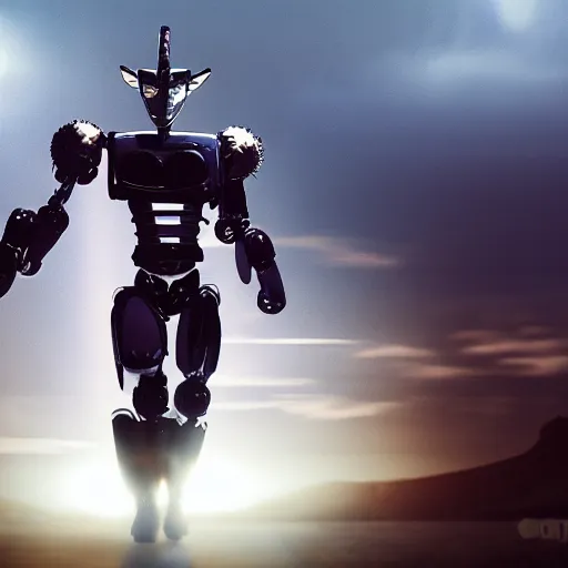 Prompt: movie still of robot goku, cinematic composition, cinematic light, criterion collection, by alejandro jodorosky