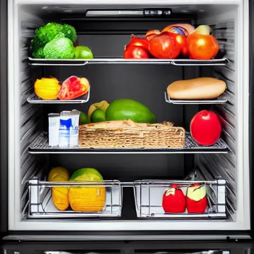 Prompt: a photo of the inside of a refrigorator