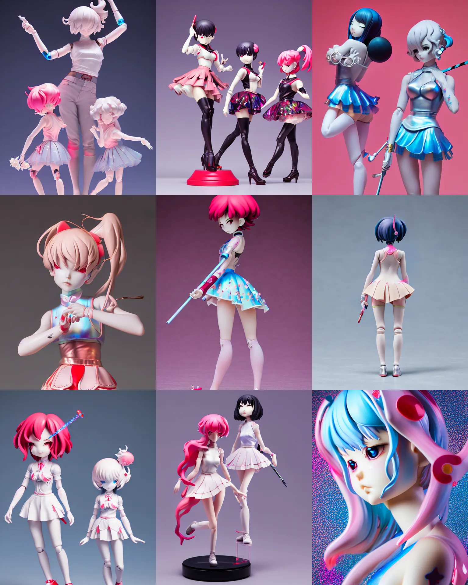 Prompt: james jean, sakimi and ilya kuvshinov isolated magical girl vinyl figure, figure photography, holographic undertones, anime stylized, accurate fictional proportions, glitter accents on figure high detail, ethereal lighting sigma 8 5 mm f _ 8