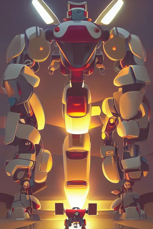 Image similar to metabots medabots medarotto medarot robot minimalist comics, behance hd by jesper ejsing, by rhads, makoto shinkai and lois van baarle, ilya kuvshinov, rossdraws global illumination ray tracing hdr radiating a glowing aura