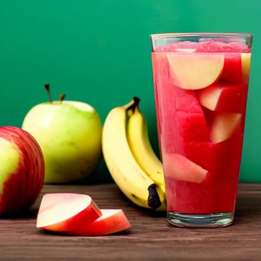 Image similar to combination of apple and banana and watermelon