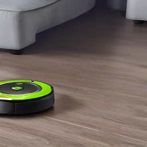 Prompt: roomba attacks the city, people running from roomba, buildings on fire