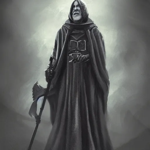 Image similar to joe biden wizard in a dark cloak preforming wizardry, concept art, fantasy, fantasy art, trending on artstation, highly detailed, award winning, museum piece