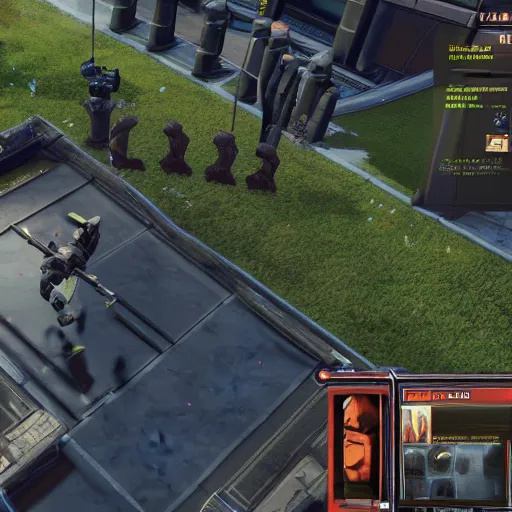 Image similar to Gameplay screenshot from XCOM 3 showing a main character, no UI, Unreal Engine 5