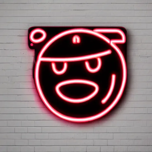 Image similar to neon sign emoji