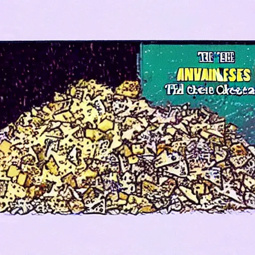 Image similar to the great cheese avalanche of 1 9 9 4 vhs footage