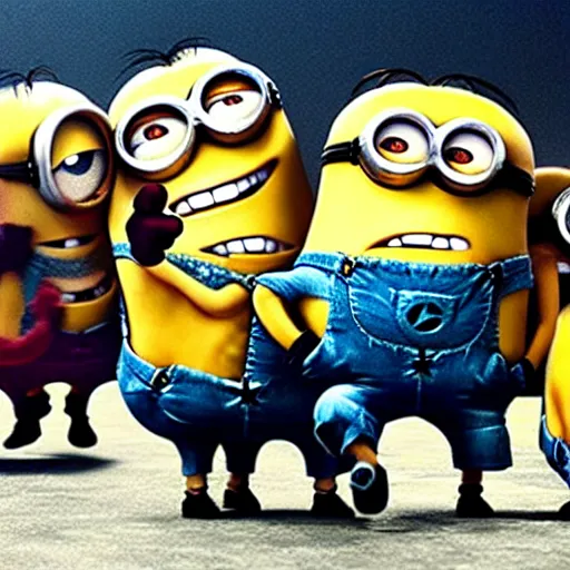 Image similar to fight club, the minions