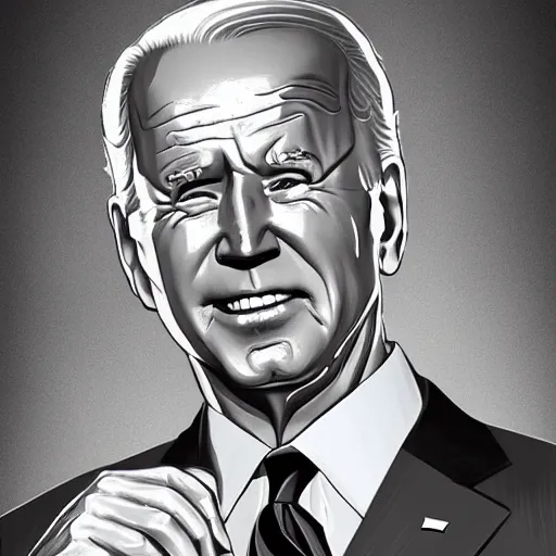 Prompt: President Joe Biden. Magic energy aura. Fantasy concept art. Best of ArtStation.