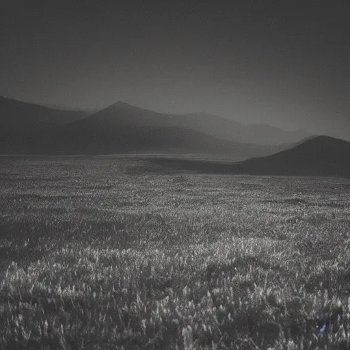 Image similar to grainy atmospheric eerie landscape