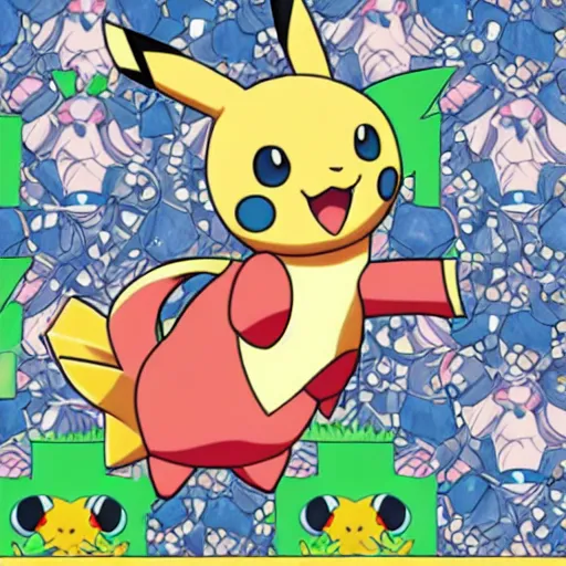 Image similar to pattern of the pokemon mew by Ken Sugimori