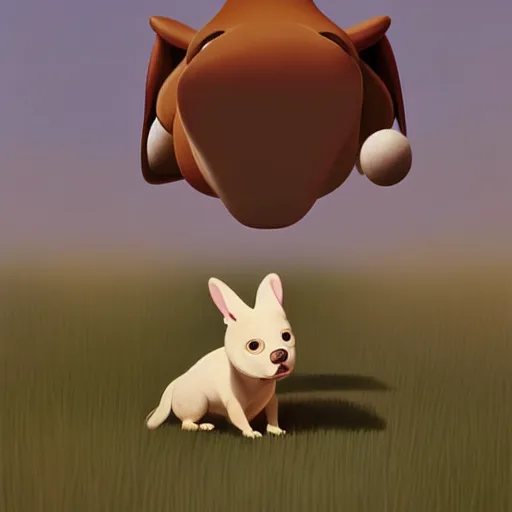 Image similar to Goro Fujita illustrating an extremely realistic photograph of a brown and white dog, with long ears, a small nose and wide eyes, by Goro Fujita, concept art, sharp focus, highly detailed, ArtStation