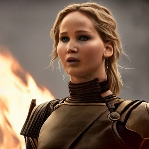 Image similar to still of Jennifer Lawrence as Sheeva in remake of Mortal Kombat (2029)