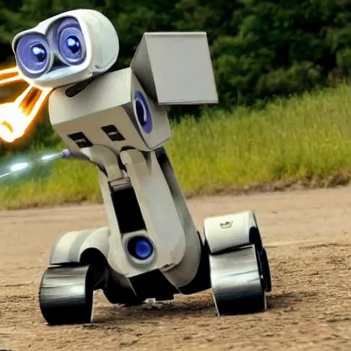 Image similar to DARPA robot . johnny 5 . Wall-E