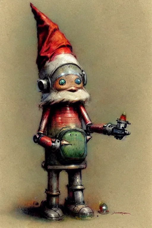 Image similar to ( ( ( ( ( 1 9 5 0 s robot knome elf. muted colors. ) ) ) ) ) by jean - baptiste monge!!!!!!!!!!!!!!!!!!!!!!!!!!!!!!
