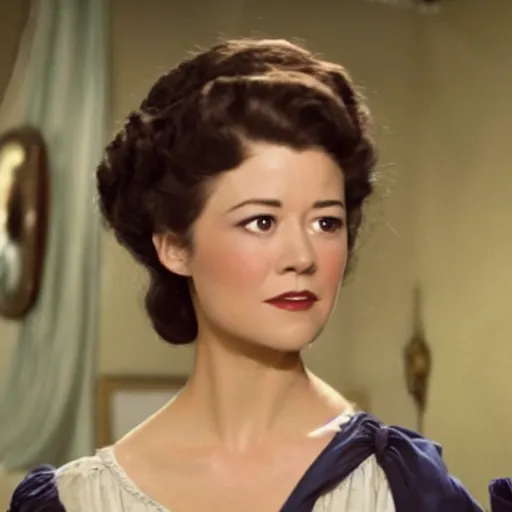 Prompt: film still of mary elizabeth winstead in gone with the wind 3 ( 2 0 5 4 )