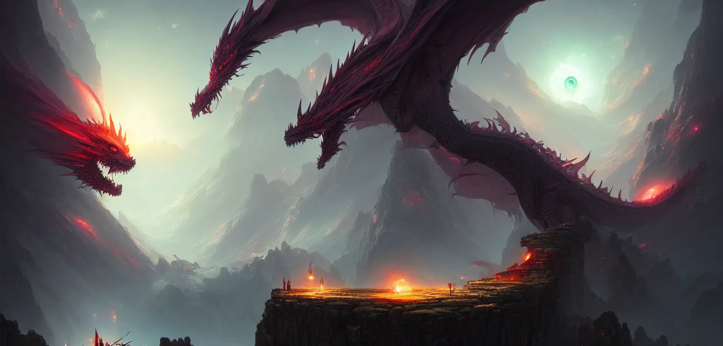 Image similar to eye of fantasy dragon, detailed, concept art, high detail, vivid, beautiful, trending on artstation, by jordan grimmer, huge scene, art greg rutkowski