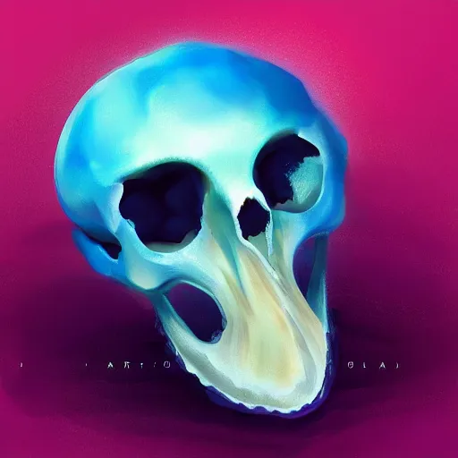 Image similar to jellyfish skull, trending on artstation