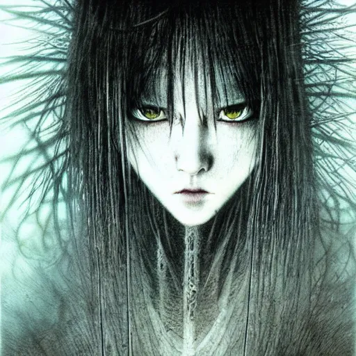 Prompt: scary japanese horror movie by Luis Royo