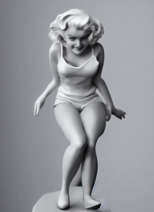 Image similar to 80mm resin detailed miniature of Marilyn Monroe, Product Introduction Photos, 4K, Front view, Full body