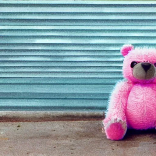 Prompt: A bear sitting in front of a 90s compute, cute, pastel, bubbly