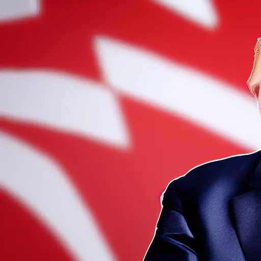 Prompt: Bokeh photo of 3D rendering of Donald Trump, closeup 4K