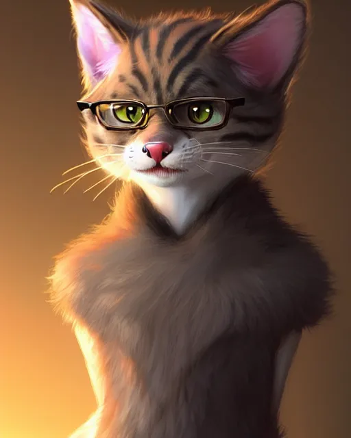 Prompt: character concept art of an anthropomorphic furry cat | | cute - fine - face, pretty face, key visual, realistic shaded perfect face, fine details by stanley artgerm lau, wlop, rossdraws, james jean, andrei riabovitchev, marc simonetti, and sakimichan, trending on artstation