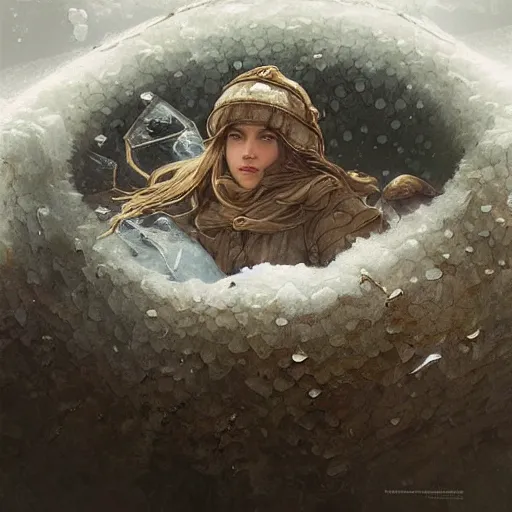 Prompt: “a giant nest made out of ice with holes, like a wasp nest, D&D, fantasy, intricate, cinematic lighting, highly detailed, digital painting, artstation, concept art, smooth, sharp focus, illustration, art by Artgerm and Greg Rutkowski and Alphonse Mucha”