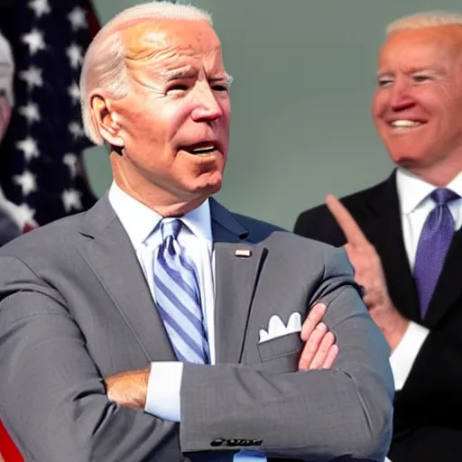 Image similar to joe biden making the creepiest face