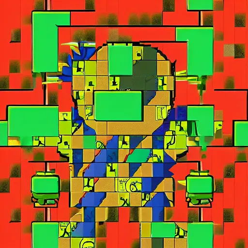 Prompt: nintendo mario fractal