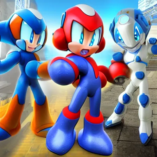 Image similar to megaman in Unreal Engine