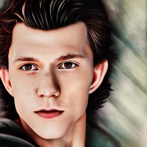 Image similar to tom holland close up, photorealistic, studio