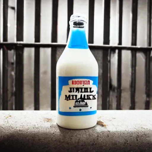 Image similar to bottle of milk inside a jail