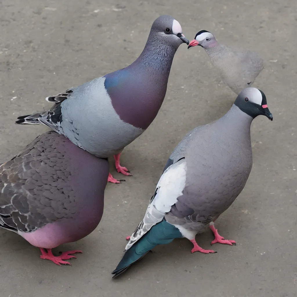 Prompt: a photo of a pigeon businessman